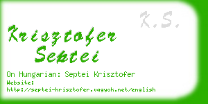 krisztofer septei business card